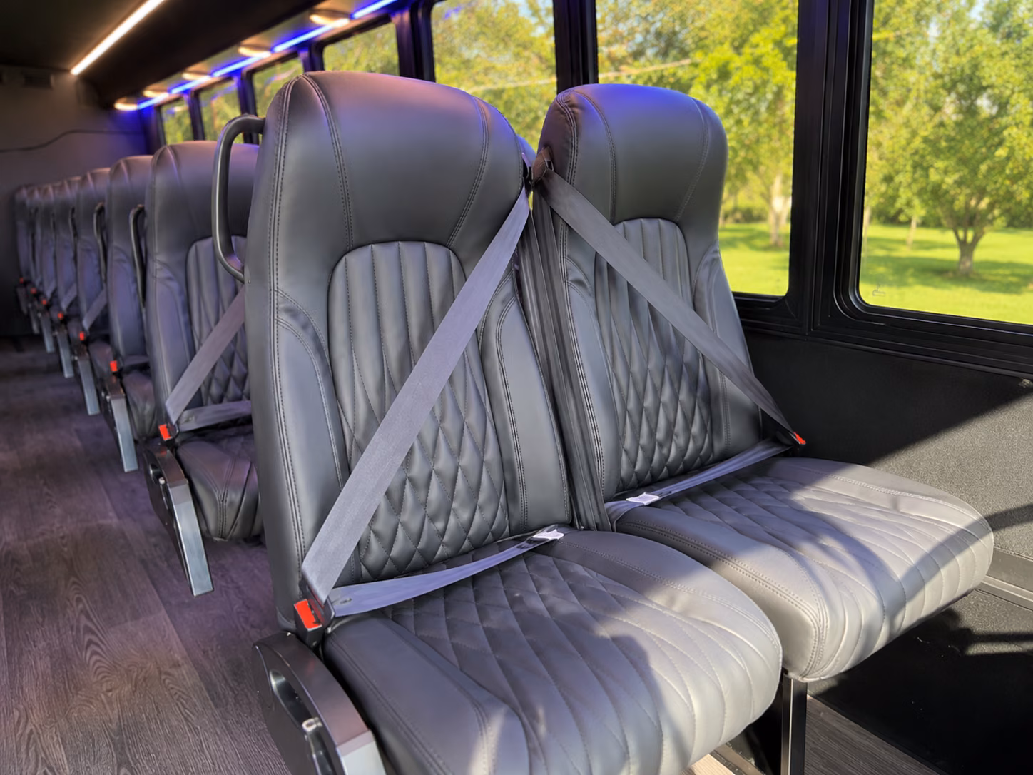 tuscaloosa 18 passenger minibus inside