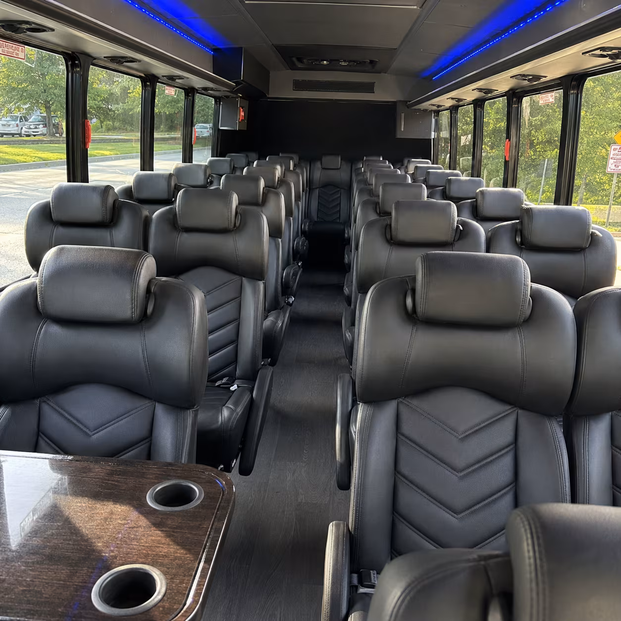 tuscaloosa 28 passenger minibus inside