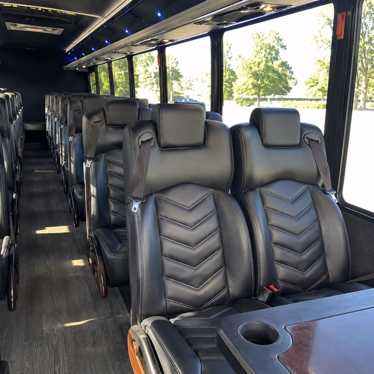 tuscaloosa 28 passenger minibus interior