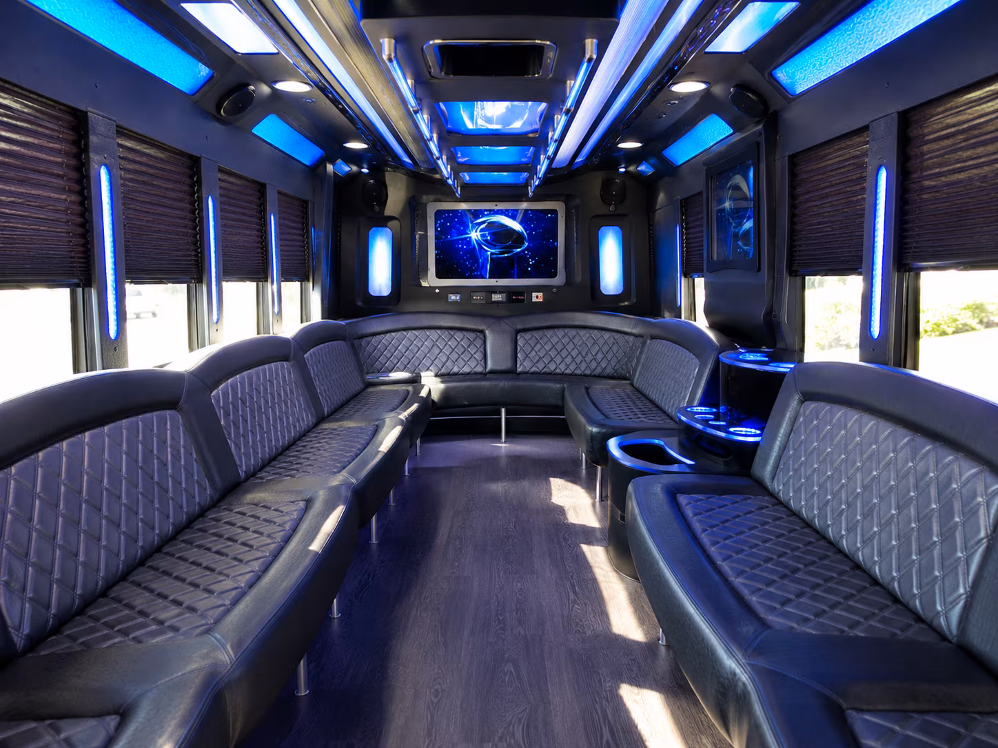 tuscaloosa 28 passenger party bus inside