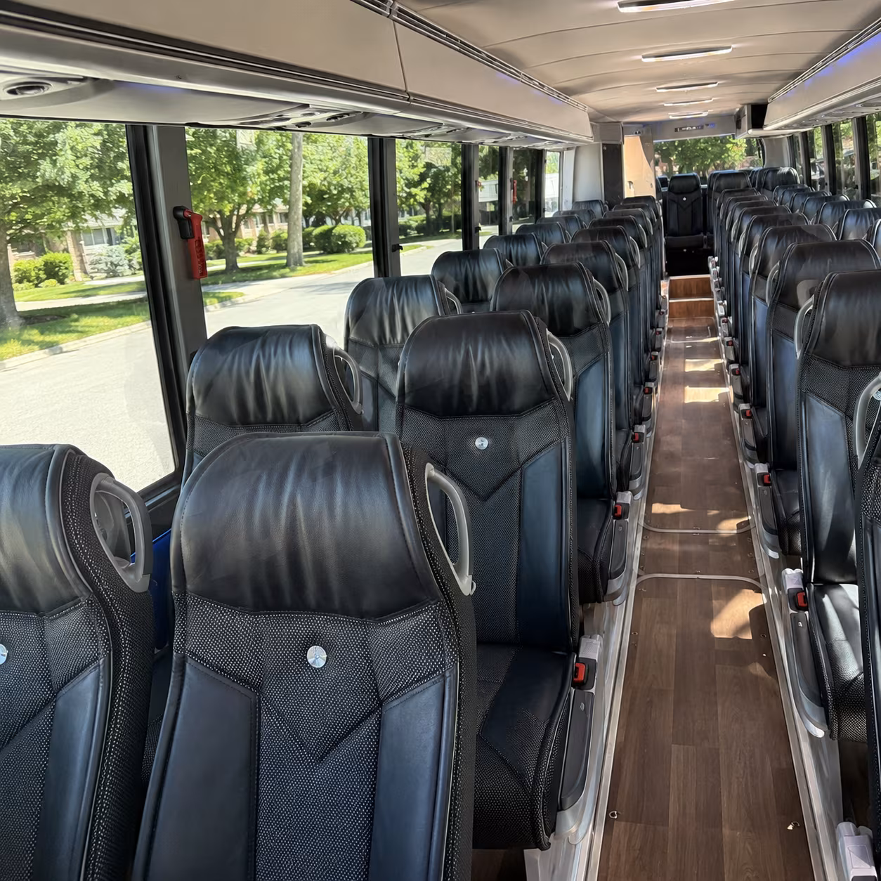 tuscaloosa 40 passenger charter bus inside