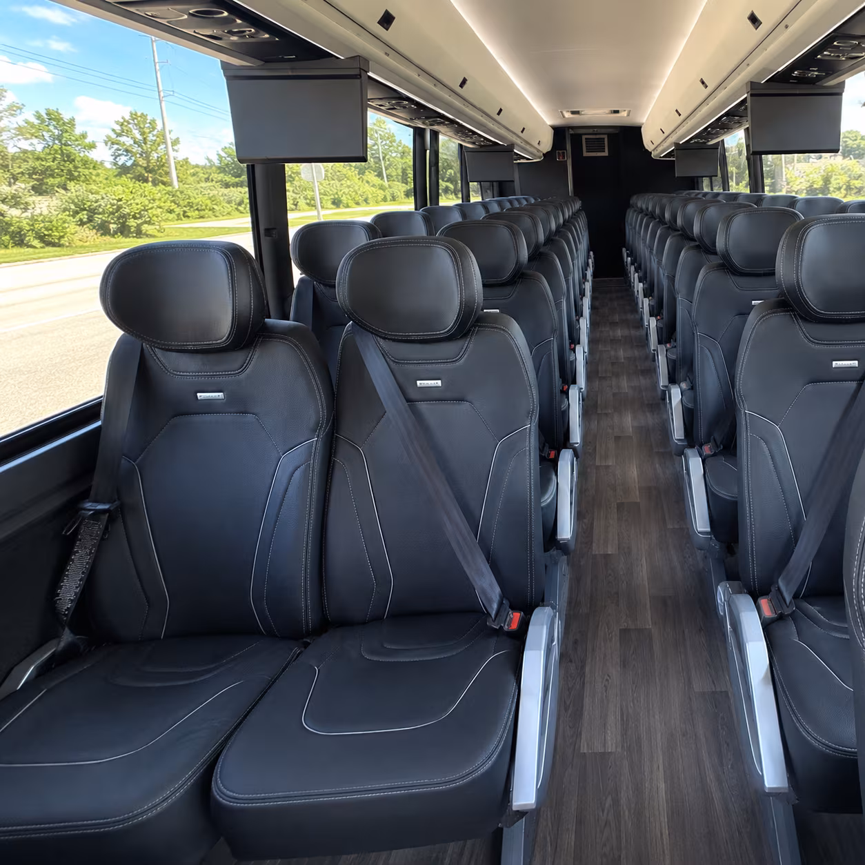 tuscaloosa 47 passenger charter bus inside