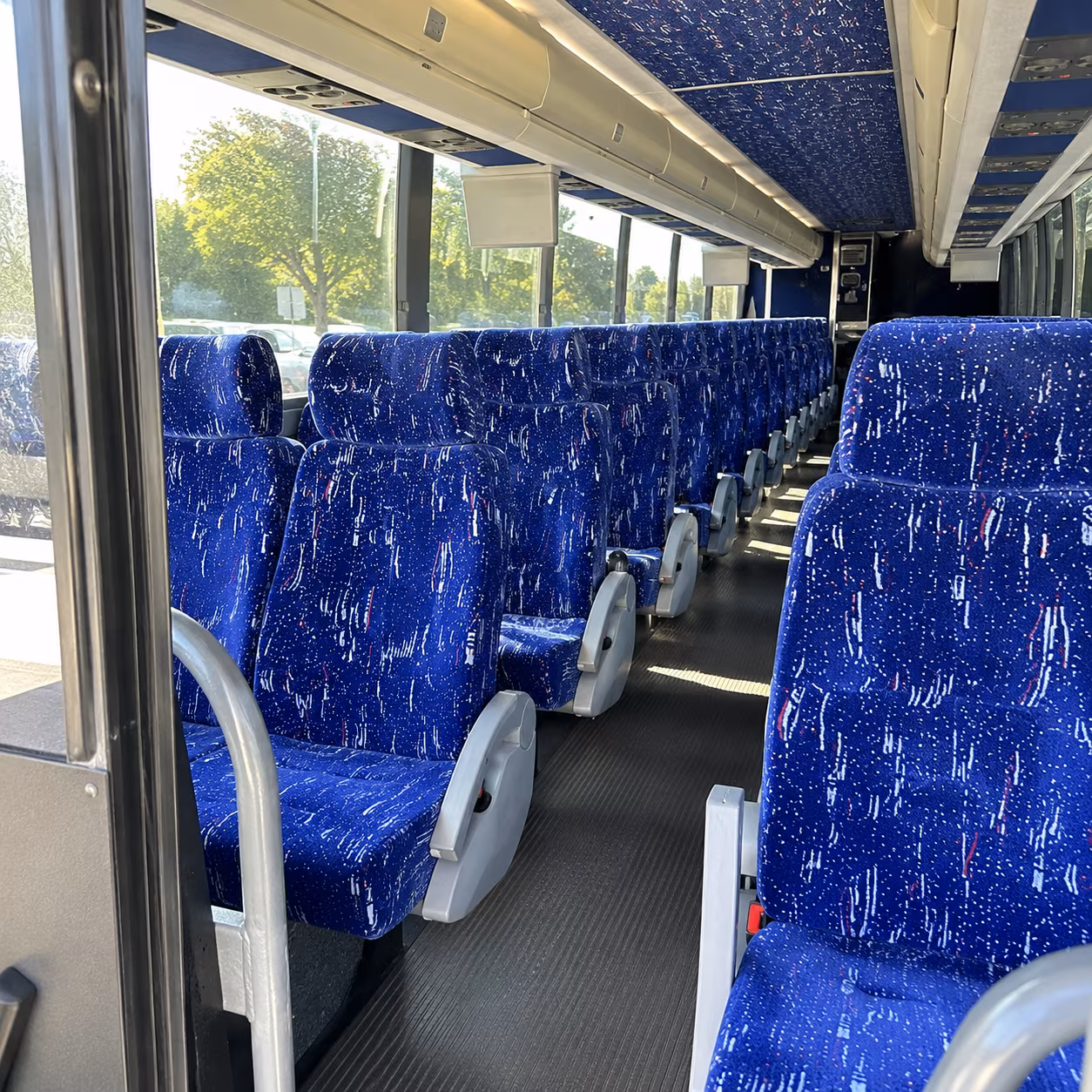 tuscaloosa 50 passenger charter bus inside