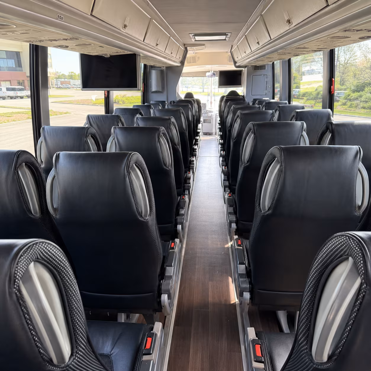 tuscaloosa 56 passenger charter bus inside